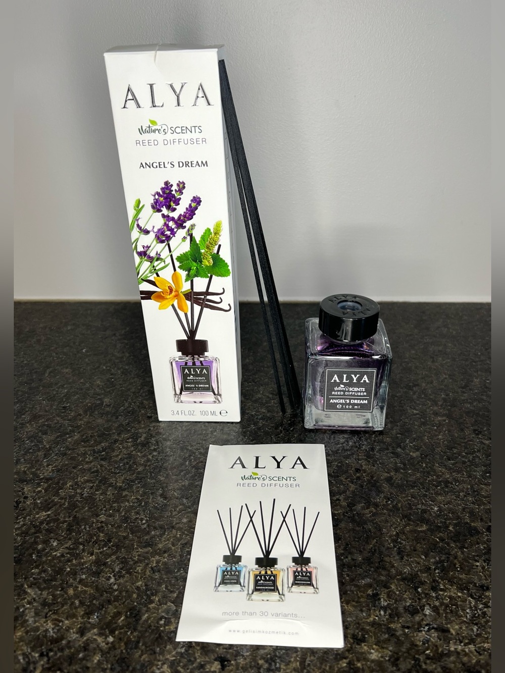 Alya Nature’s Scents Reed Diffuser (Angel’s Dream) 3.4 Fl Oz - BRAND NEW IN BOX